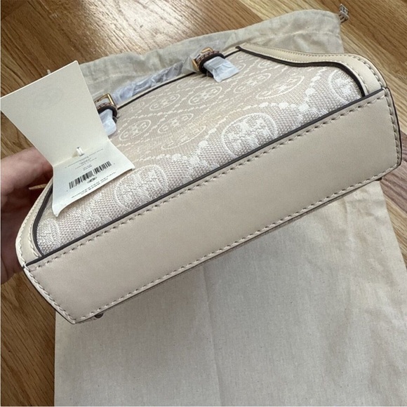 Tory Burch Ivory T Monogram Jacquard Mini Crossbody Tote - Picture 4 of 5
